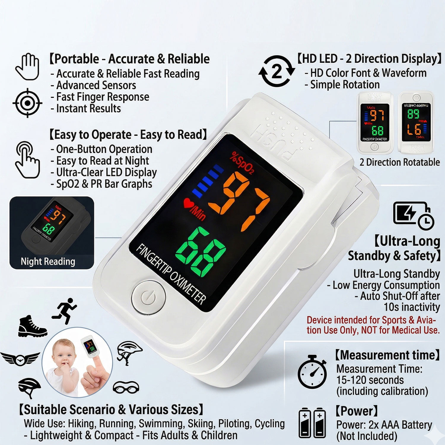 2-в-1 бытовой инфракрасный тер – обзор и цена Pulse Oximeter